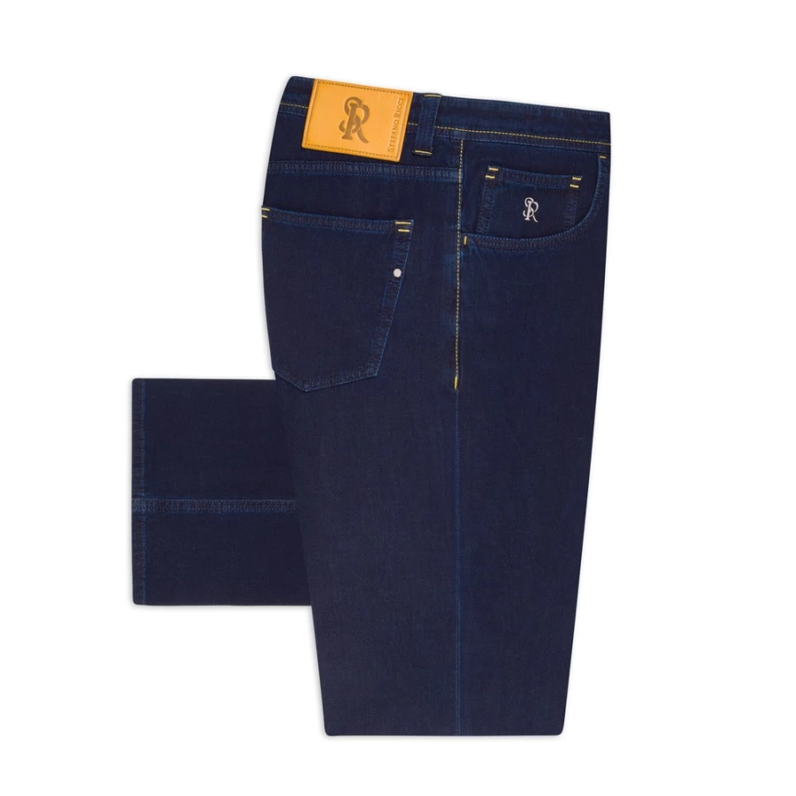 Stefano Ricci Men's Regular-Fit Premium Jeans for Classic Comfort
