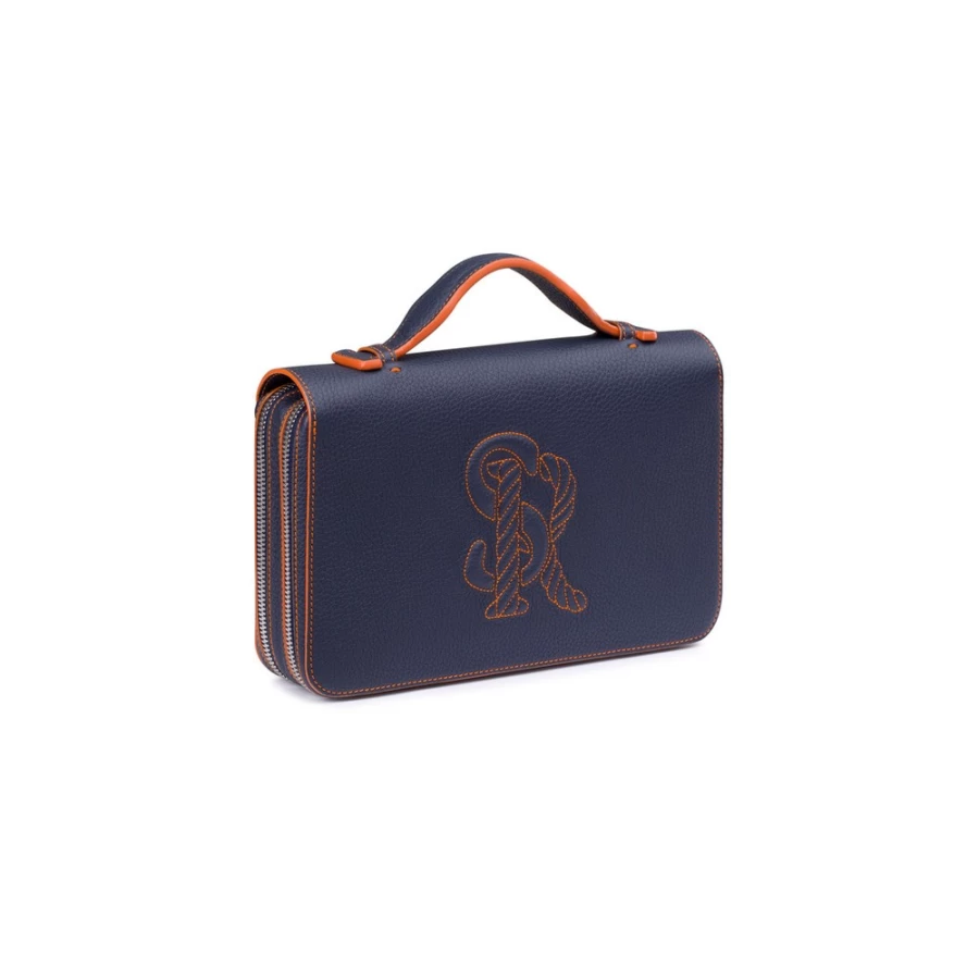 Stefano Ricci Handcrafted Premium Calfskin Leather Zip Around Wallet for Men - Luxury Large Bifold RFID Wallet