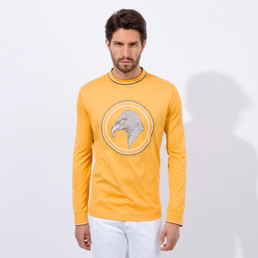 Stefano Ricci Men's Premium Long Sleeve T-Shirt for Luxury Casual Wear