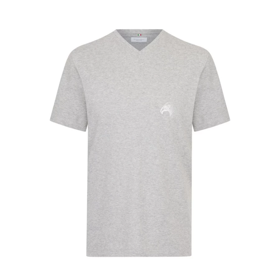 Stefano Ricci Men's Premium V-Neck T-Shirt - Luxury Cotton Comfort Fit