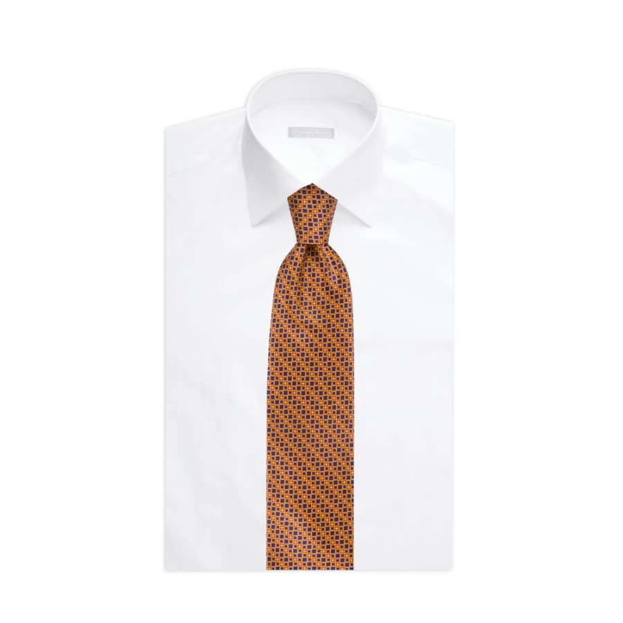 Stefano Ricci Luxury Hand-Printed Silk Tie in Elegant Color 45043_004