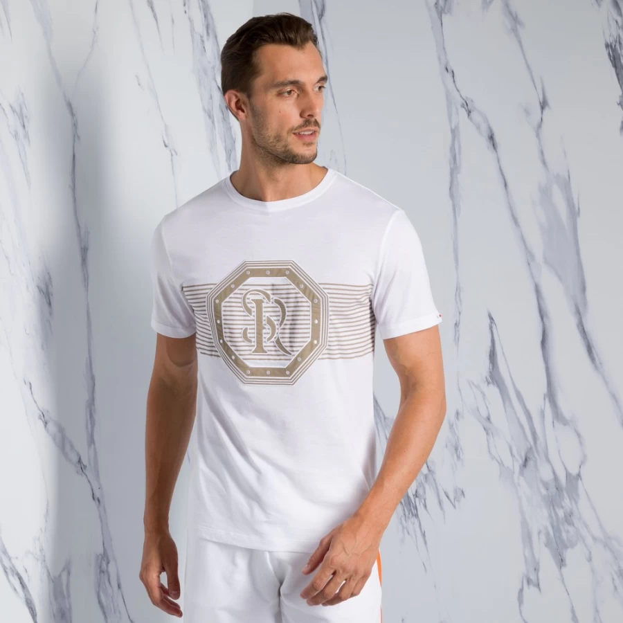 Stefano Ricci Men's Whsa Color Crewneck T-Shirt | Premium Cotton Casual Tee
