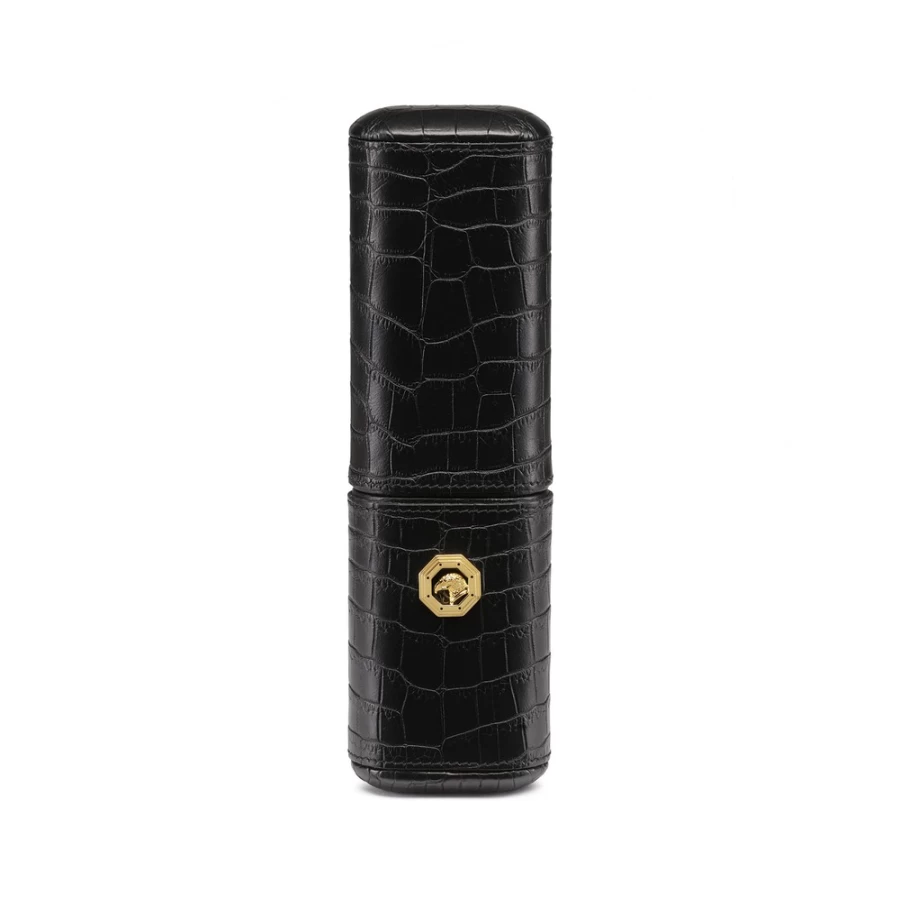 Stefano Ricci Luxury Crocodile Leather Cigar Case Holder for 2 Cigars