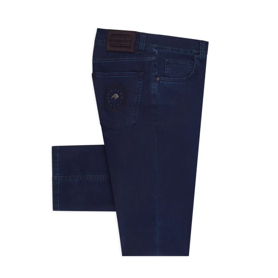 "Stefano Ricci Men's Premium Tapered Fit Jeans for Style and Comfort"