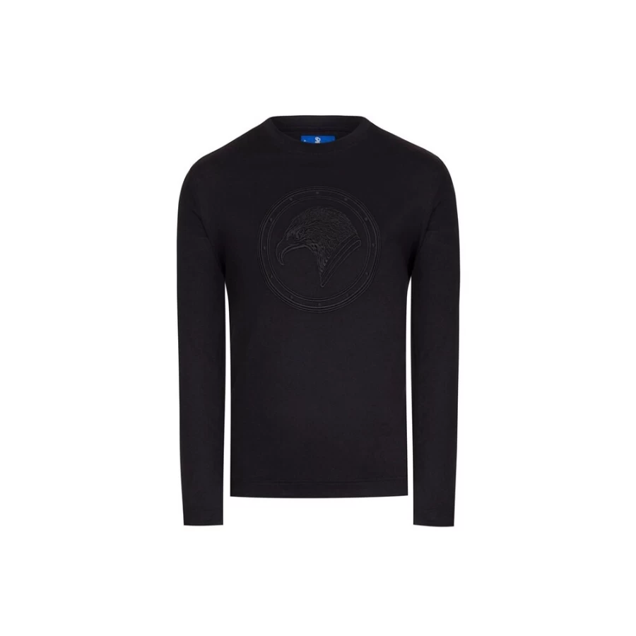 Stefano Ricci Junior Long Sleeve Crewneck Cotton T-Shirt for Boys