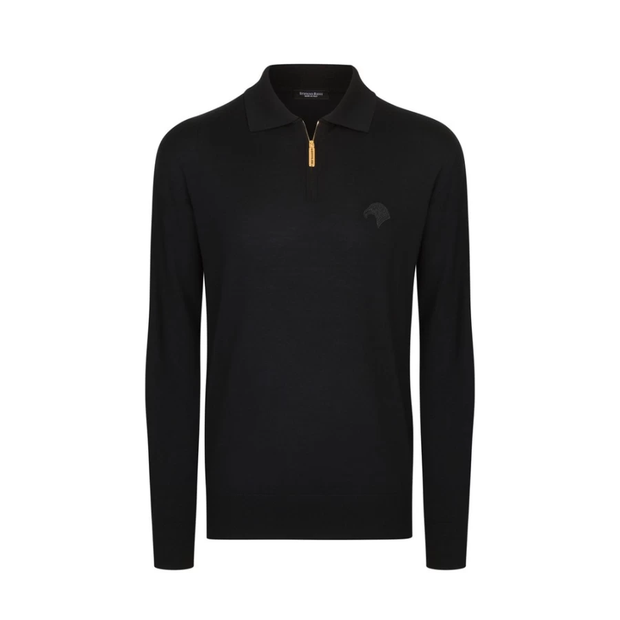 Stefano Ricci Men's Zip Polo Shirt in Color F23345_131 | Premium Luxury Fashion