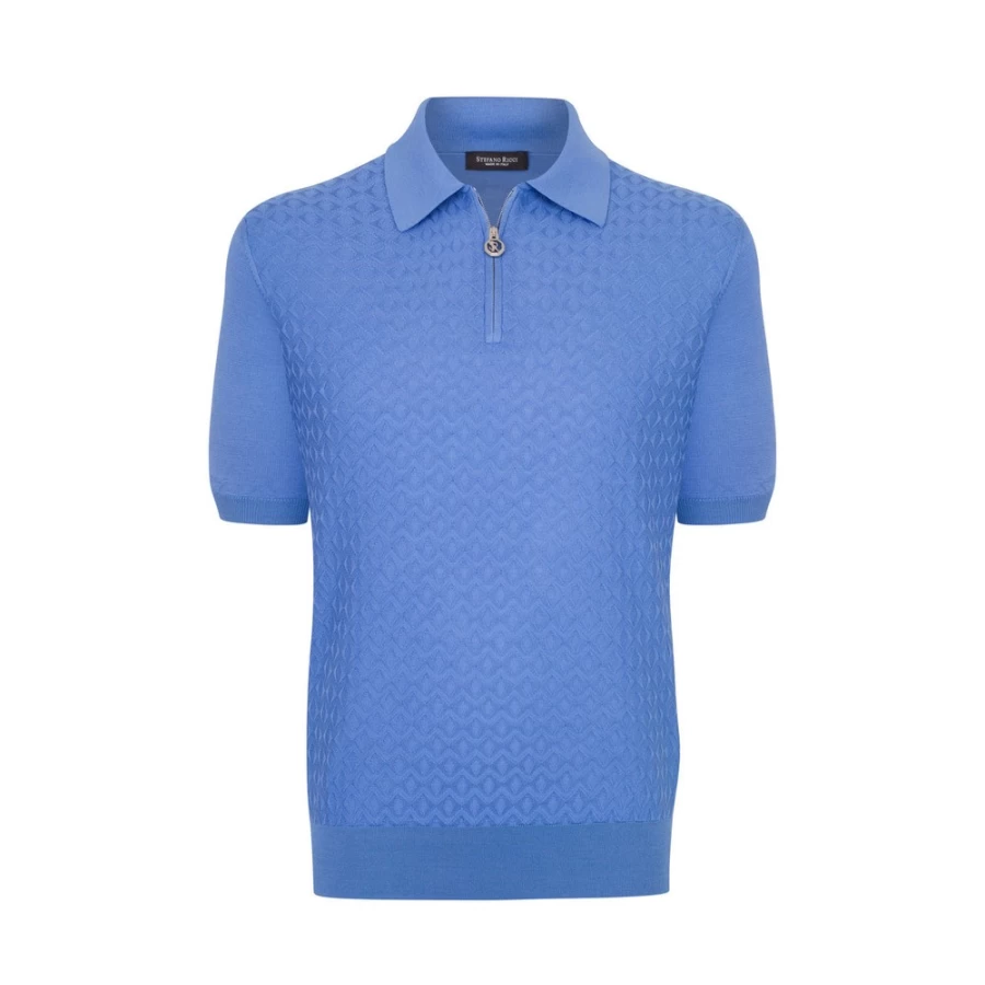 Stefano Ricci Men's Premium Zip Polo Shirt – Luxury Casual Style