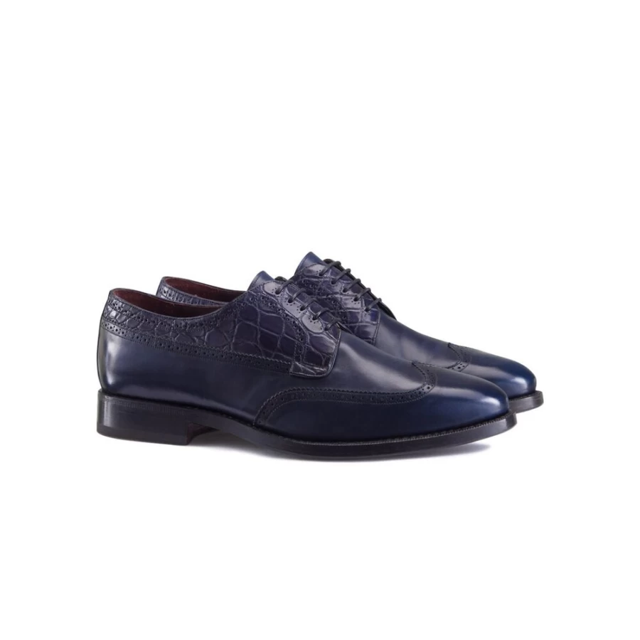 Stefano Ricci Men's Derby Brogue Leather Dress Shoes for Elegant Style