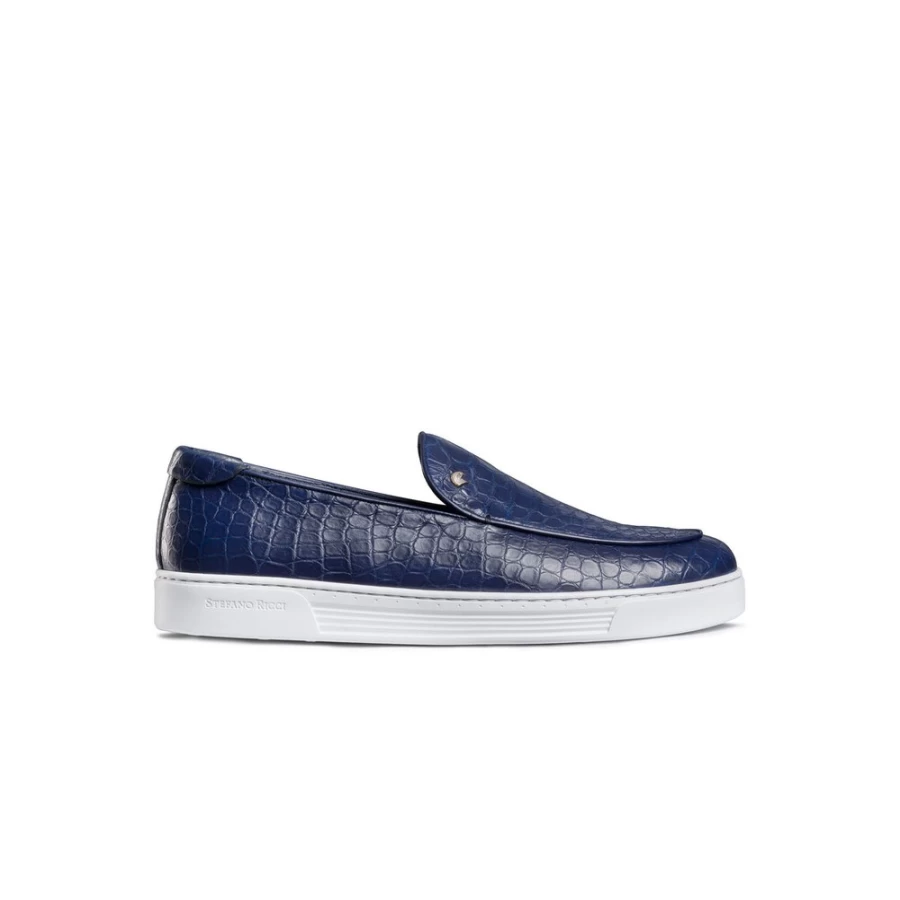 Stefano Ricci B062 Matted Crocodile Leather Loafers for Men | Luxury Italian Designer Shoes