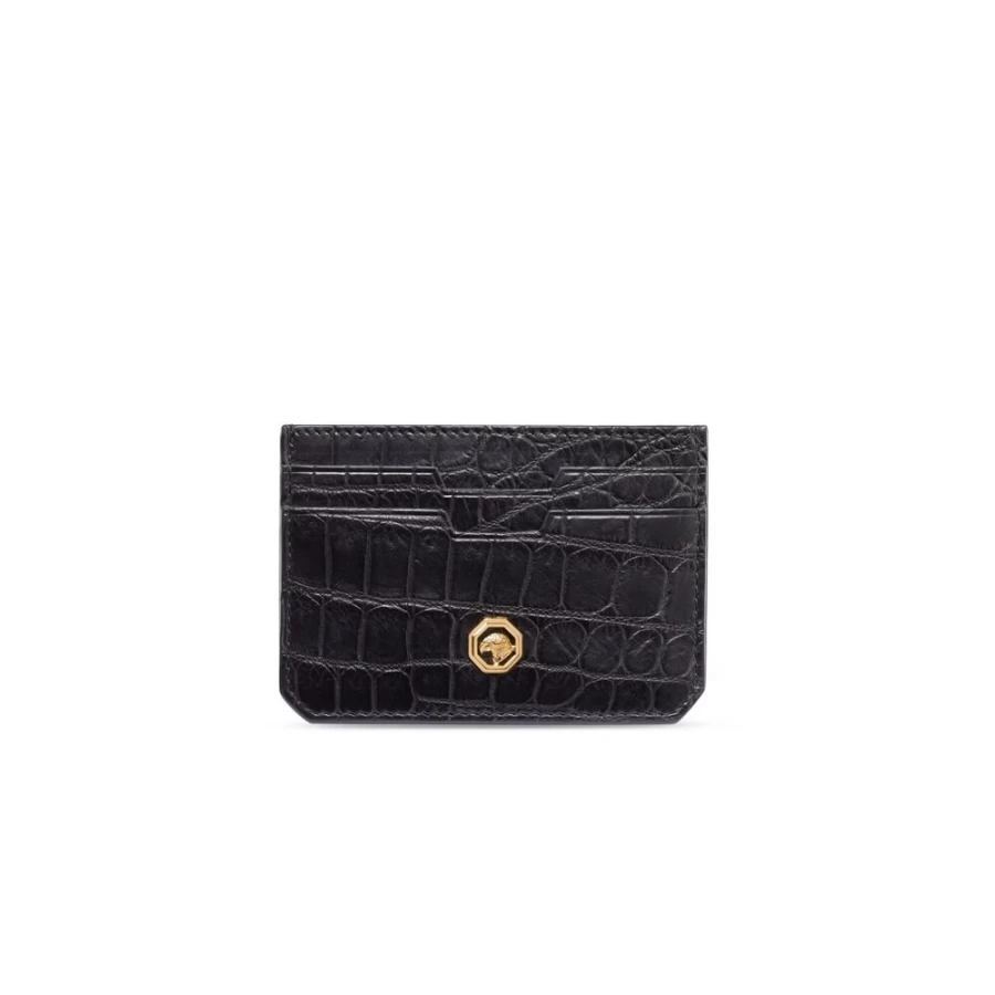 Stefano Ricci Luxury N999 Crocodile Embossed Card Holder - Matte Finish Elegant Wallet