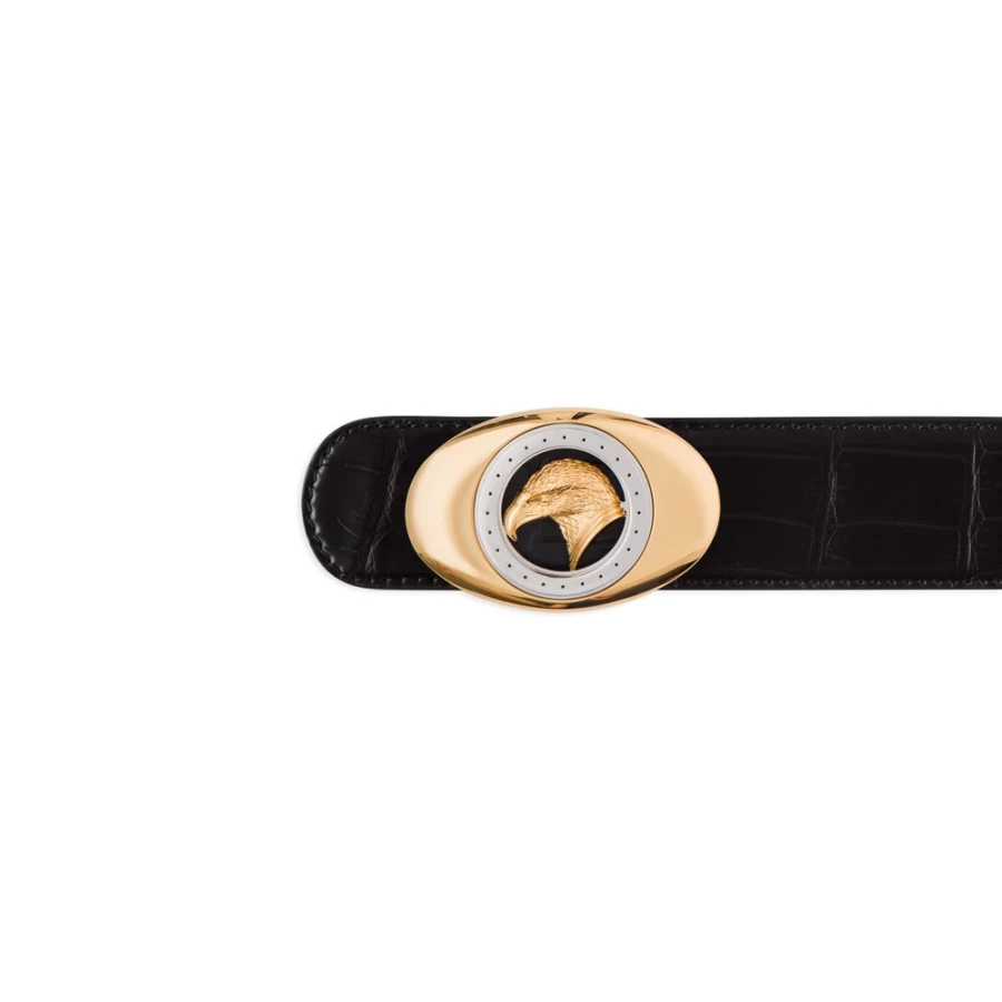"Stefano Ricci Luxury Matted Crocodile Skin Belt for Men"