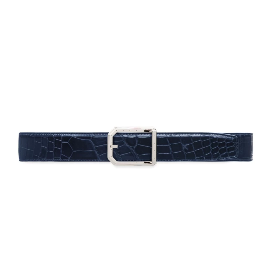 Stefano Ricci Handmade Genuine Crocodile Leather Belt for Men - Luxury Matte Finish