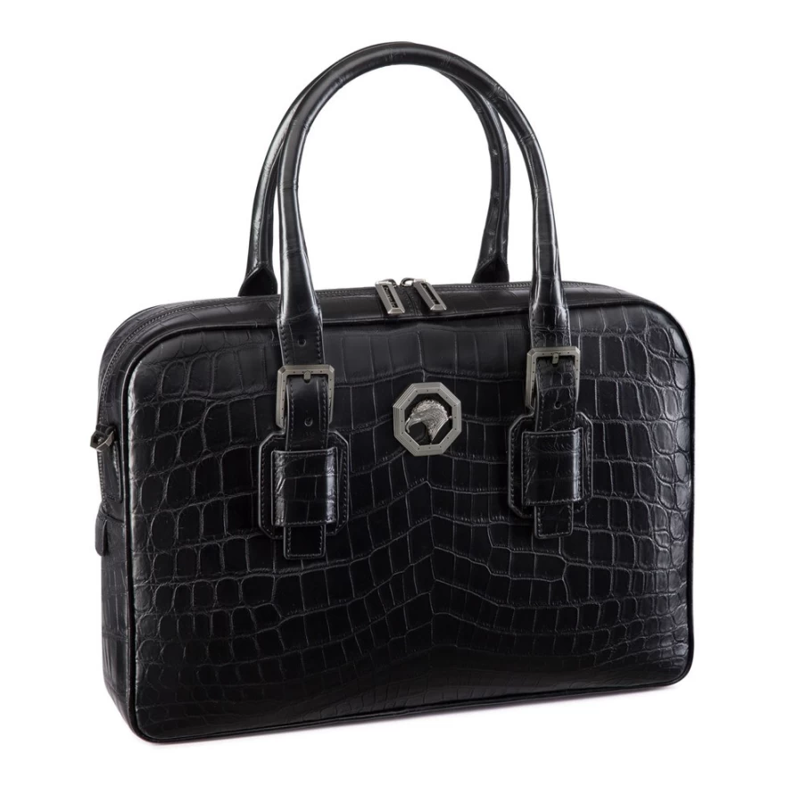 Stefano Ricci Handmade Genuine Crocodile Leather Business Briefcase for Men