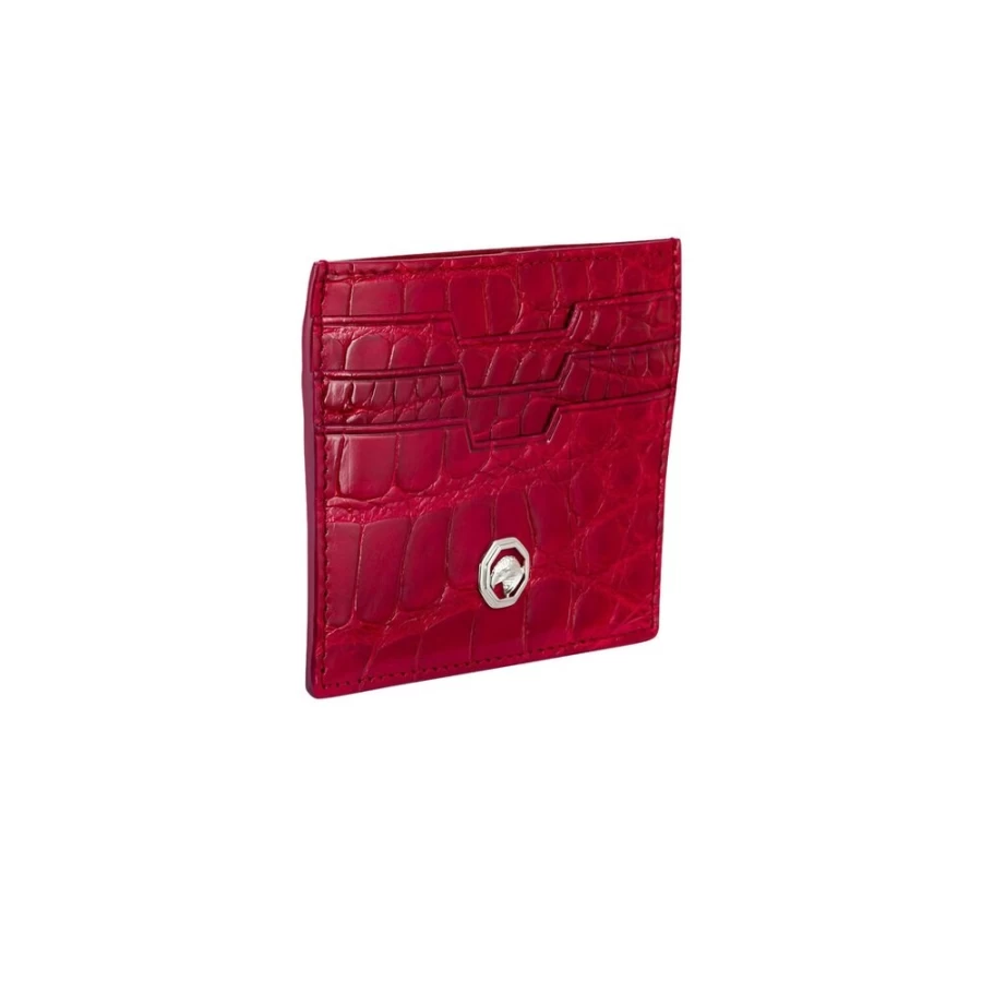 "Stefano Ricci Handmade Genuine Crocodile Leather Card Holder in R002 Color"