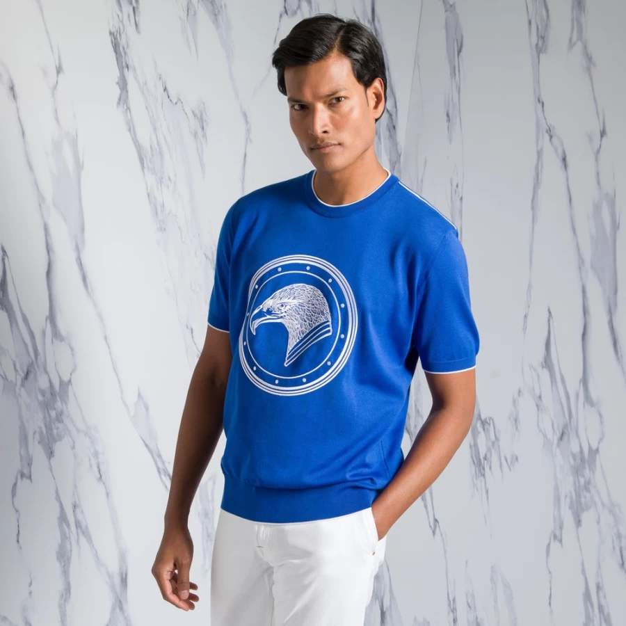 Stefano Ricci Men's Short Sleeve Crewneck Sweater in Color F22108_3168