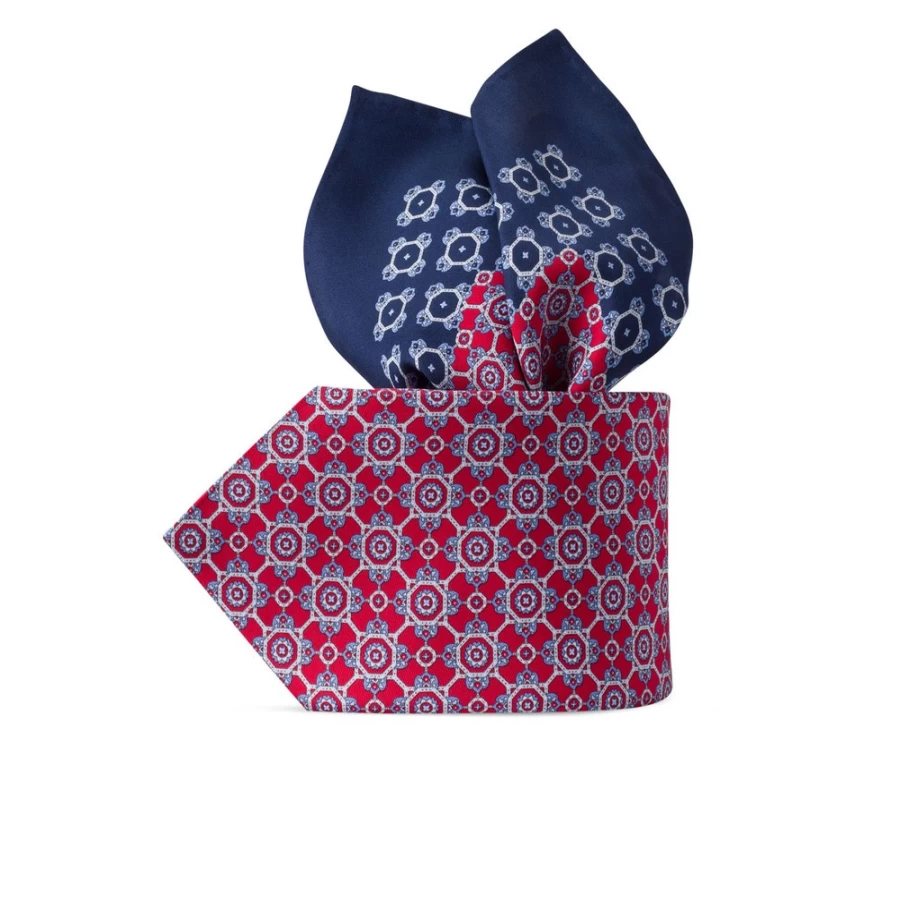 Stefano Ricci Luxury Hand-Printed Silk Tie Set in Elegant Color 43100_007