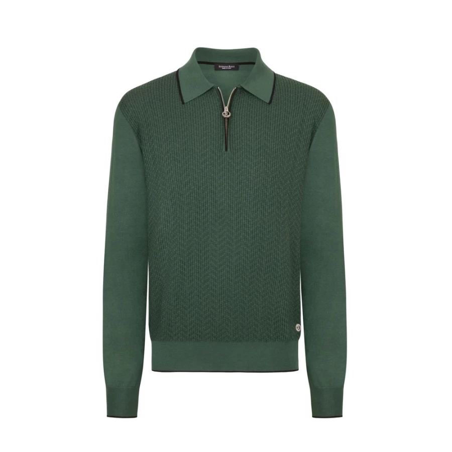 Stefano Ricci Men's Premium Zip Polo Shirt in Elegant Color F23375_3532