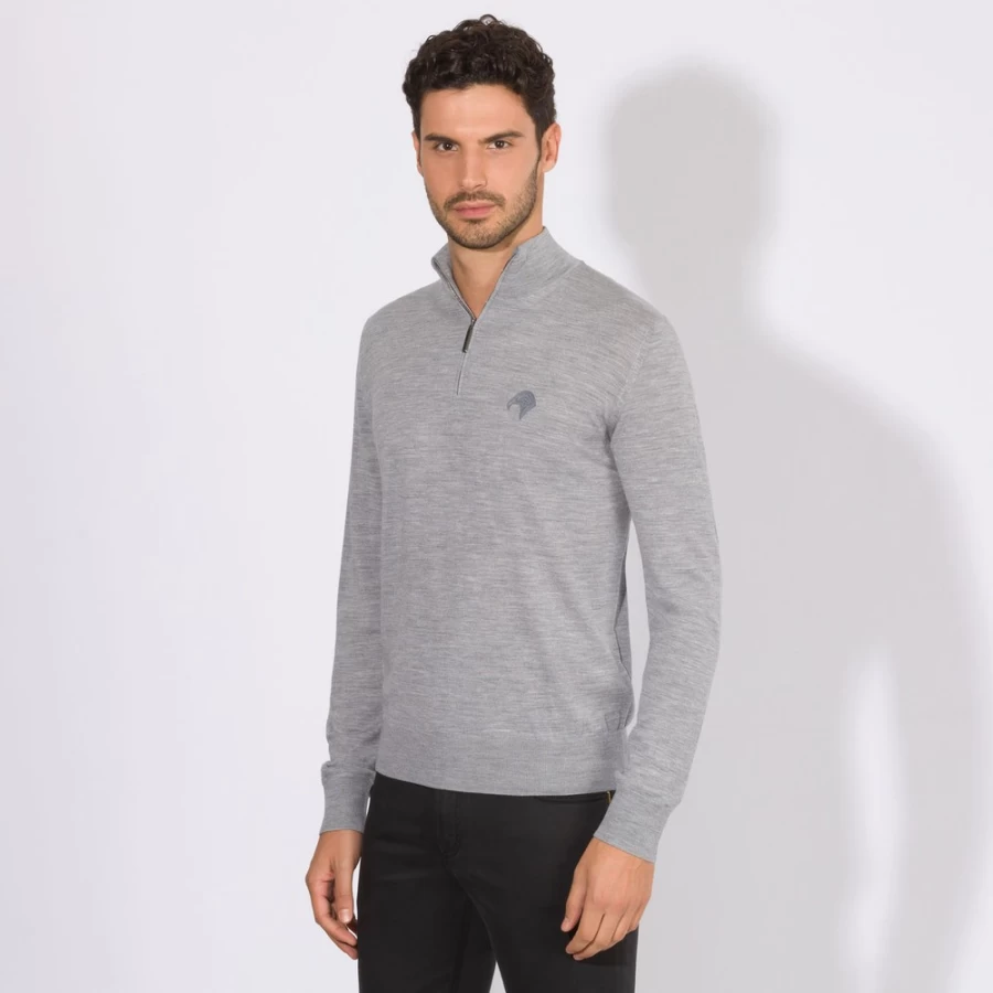 Stefano Ricci Men's Luxury Mockneck Sweater Premium Knitwear