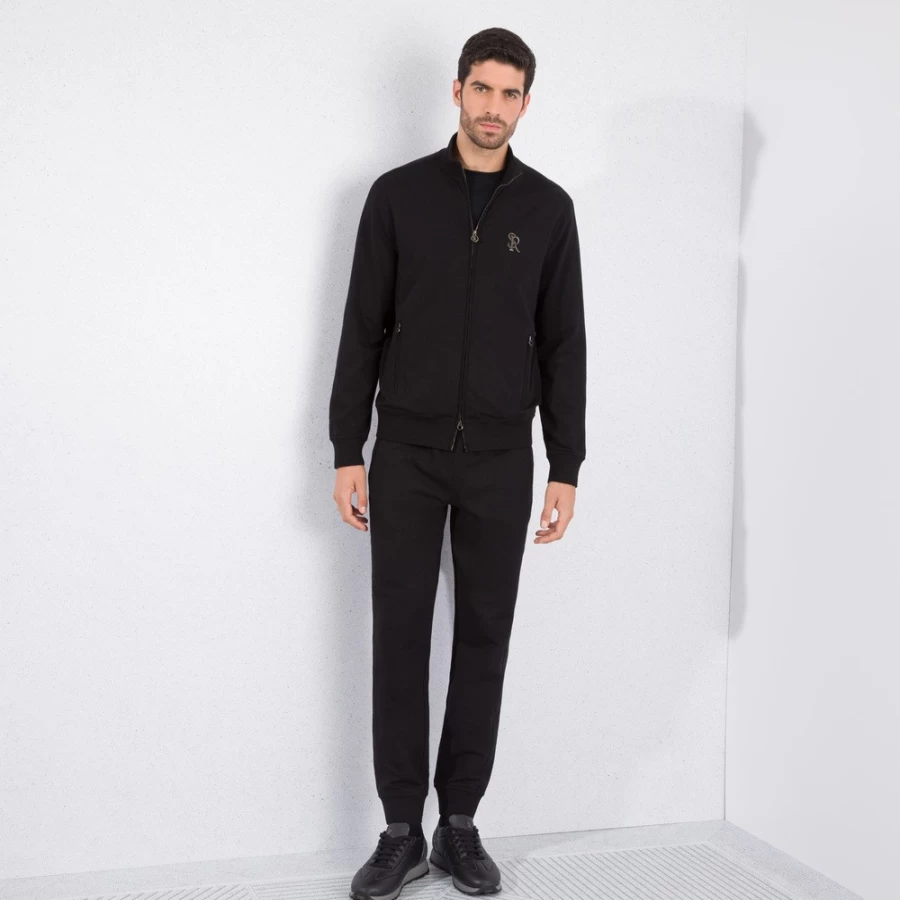 Stefano Ricci Men's Premium Jogging Suit Blouson - Luxury Tracksuit Jacket for Running & Casual Wear