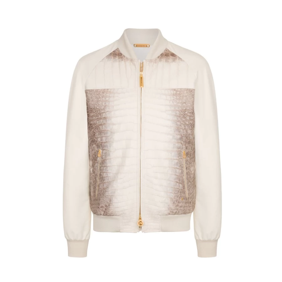 Stefano Ricci Men's Himalaya Crocodile Leather & Nappa Leather Blouson Jacket