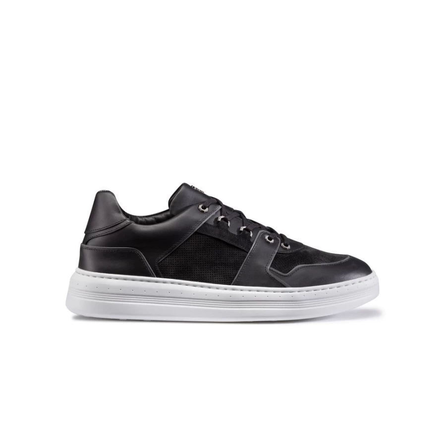 "Stefano Ricci Luxury Calfskin Leather & Suede Men's Sneakers"
