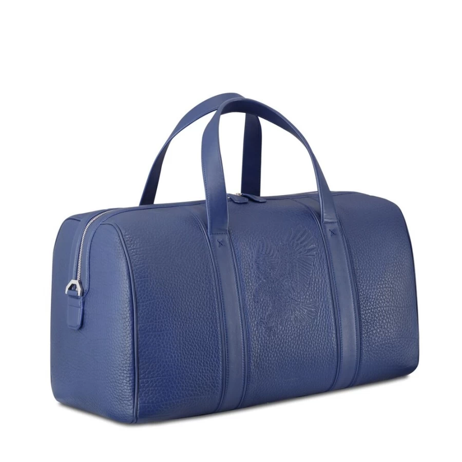 Stefano Ricci Handcrafted Premium Calfskin Leather Duffle Bag for Men - Luxurious Travel Carryall