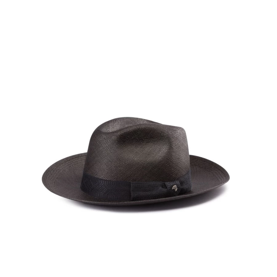 "Stefano Ricci Luxury Panama Hat in Nene Color – Premium Handwoven Straw Hat for Men"