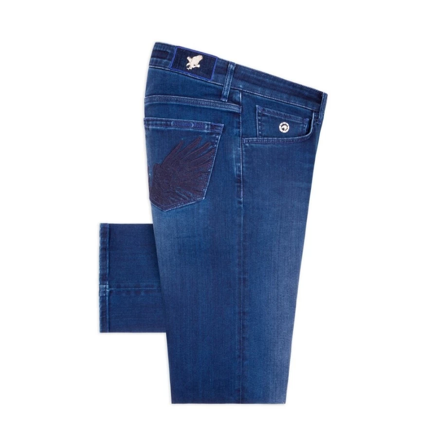 Stefano Ricci Men's Slim Fit Jeans - Premium Tailored Denim Pants for a Stylish Look