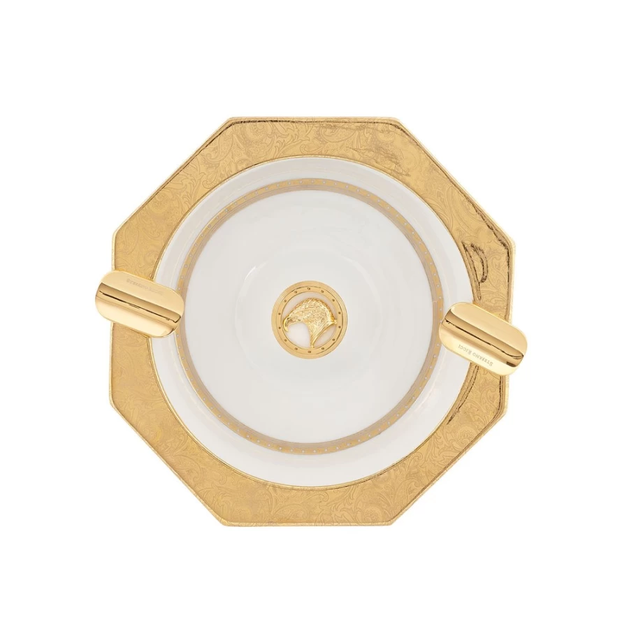 Stefano Ricci Luxury Porcelain Cigar Ashtray in Elegant Color 1036 for Smoking Connoisseurs