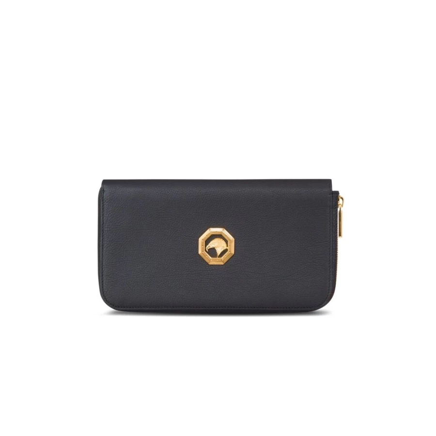 Stefano Ricci Genuine Leather Zip Pouch - Premium Luxury Wallet & Accessory Organizer