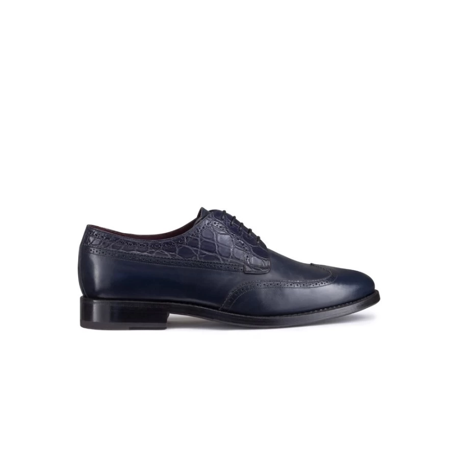 Stefano Ricci Men's Derby Brogue Leather Dress Shoes for Elegant Style