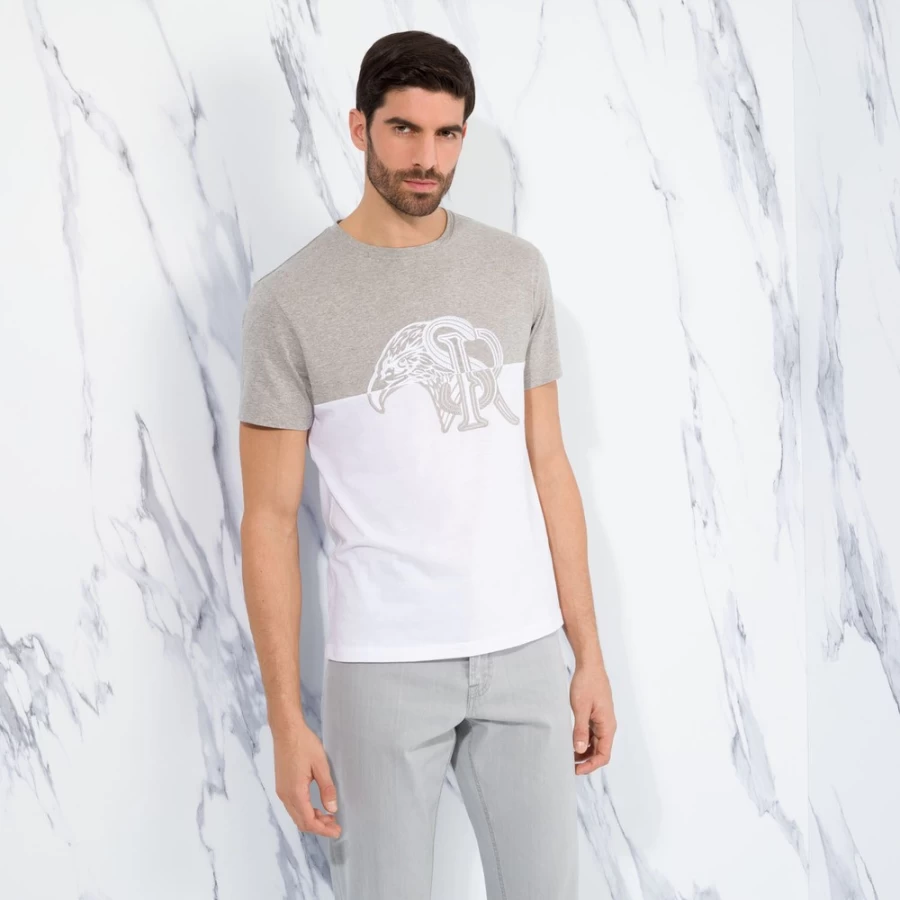 Stefano Ricci Men's Premium Cotton Crewneck T-Shirt – Luxury Casual Wear