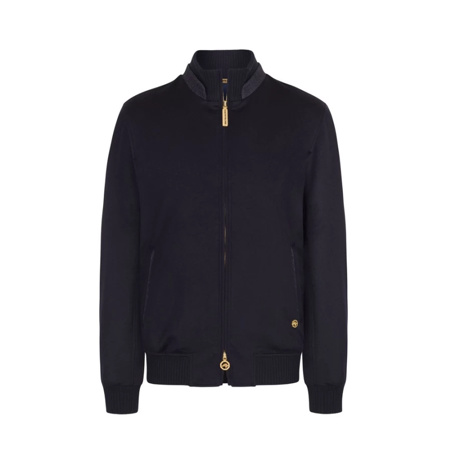 Stefano Ricci Men's Luxury Cashmere Crocodile Leather Blouson Jacket