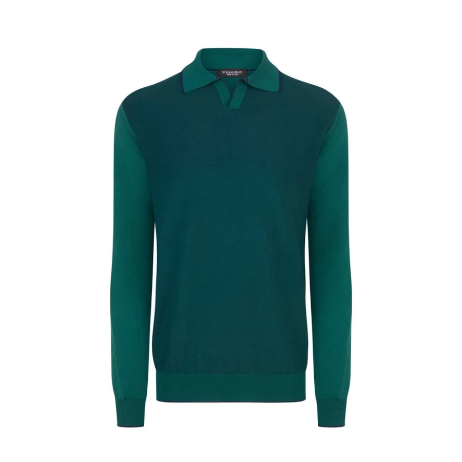Stefano Ricci Men's Long Sleeve Polo Shirt in Classic Color F21150_3303