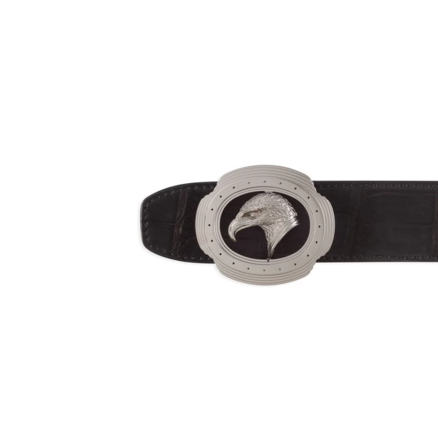 Stefano Ricci Genuine Crocodile Leather Handmade Belt for Men Luxury Nubuck Finish