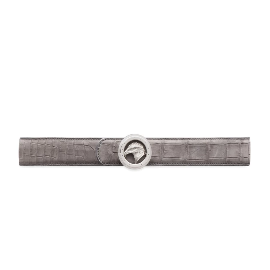 Stefano Ricci Genuine Crocodile Leather Handmade Belt for Men - Luxury Nubuck Finish