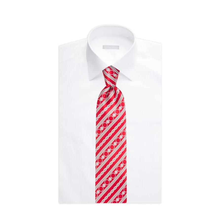 Stefano Ricci Luxury Hand-Printed Silk Tie in Elegant Color 43001_005