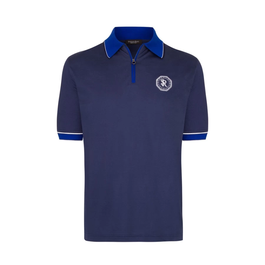 Stefano Ricci Men's Premium Zip Polo Shirt – Luxury Casual Wear