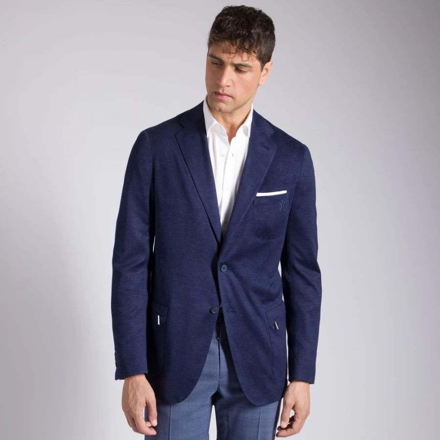 Stefano Ricci Men's Two-Button Jersey Jacket - Premium Luxury Knit Blazer