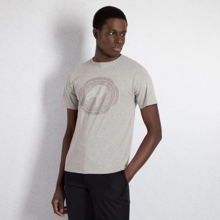Stefano Ricci Men's Luxury Crewneck T-Shirt Premium Cotton Classic Fit