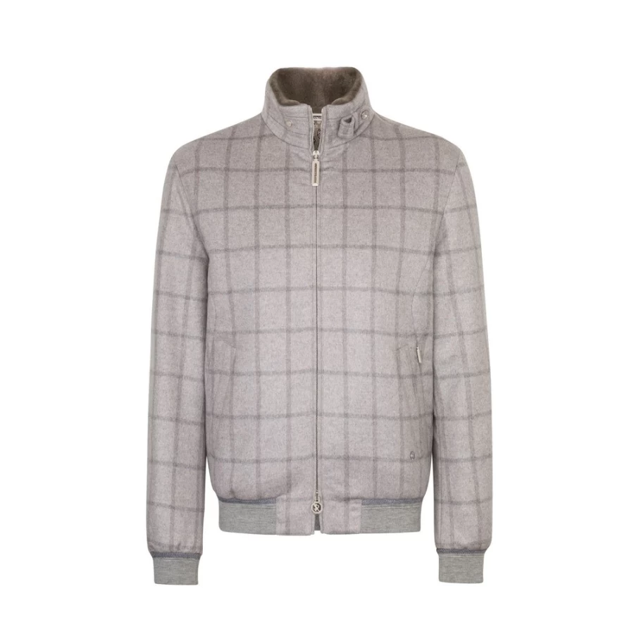 Stefano Ricci Men's Luxury Cashmere and Mink Fur Blouson Jacket