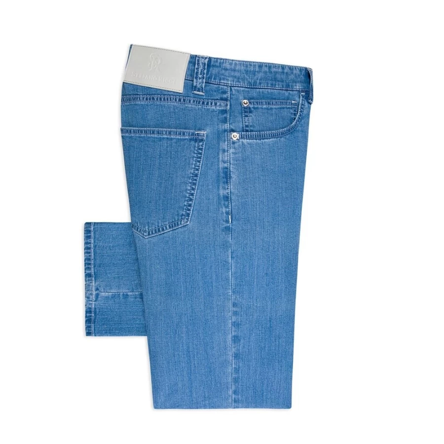 "Stefano Ricci Men's Slim Fit Jeans in Lavender Wash"