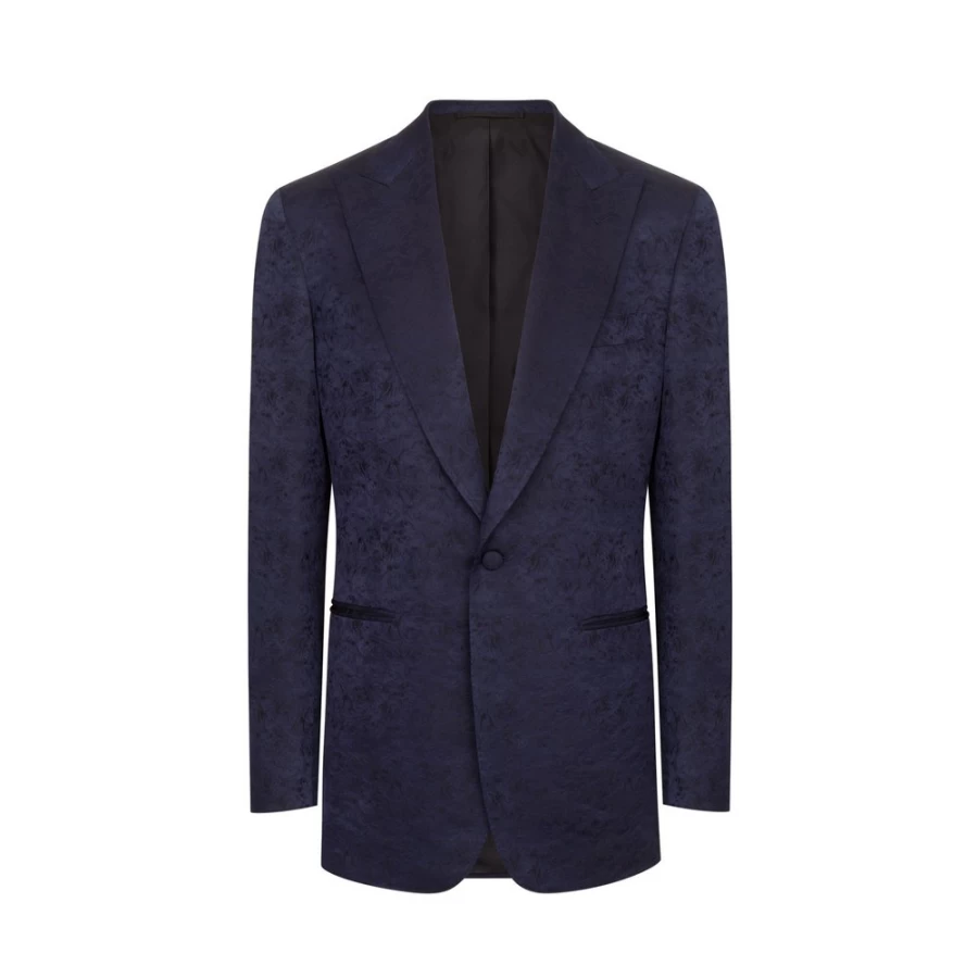 Stefano Ricci Men's ASF Tuxedo Jacket in Navy Blue - Premium Formal Wear for Elegant Occasions