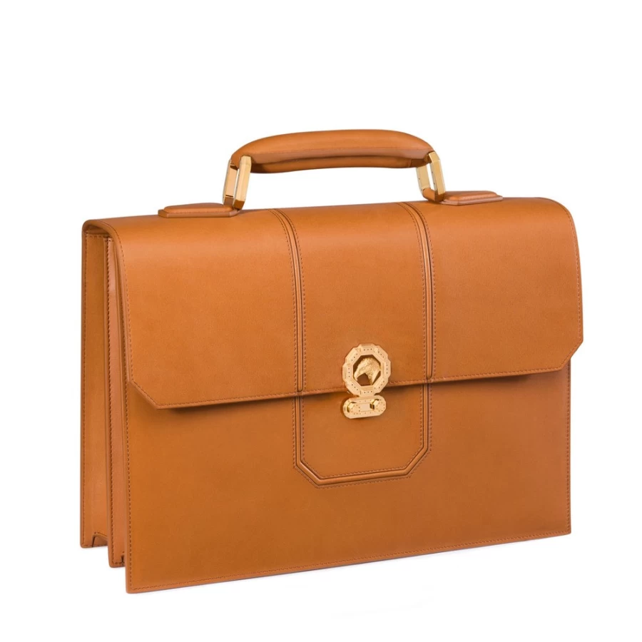 "Stefano Ricci Luxury Calfskin Leather Briefcase for Men – Premium Italian Designer Business Bag"