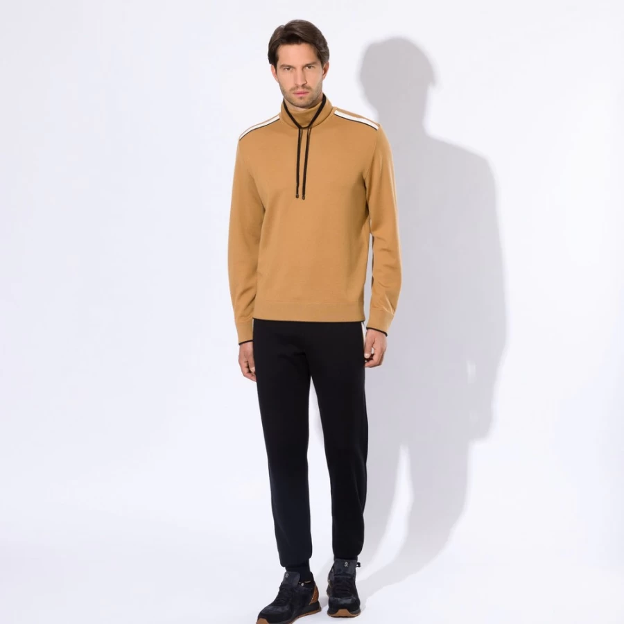 Stefano Ricci Men's Luxury Cashmere Crocodile Mockneck Sweater