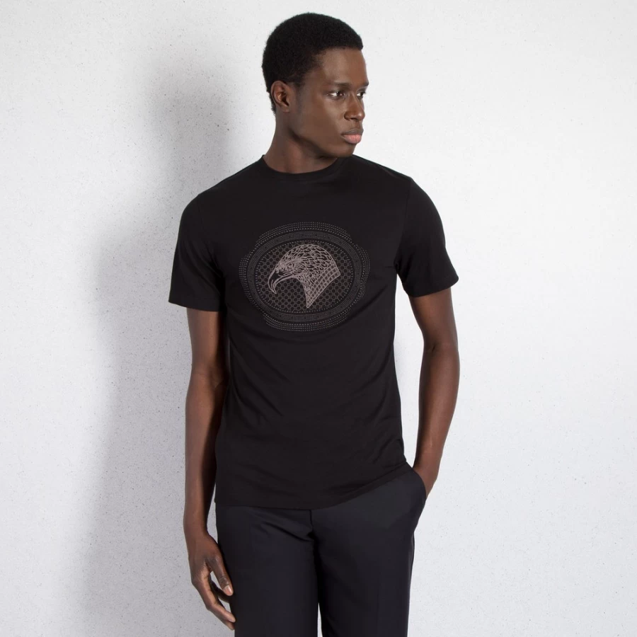 Stefano Ricci Men's Premium Luxury T-Shirt - Classic Fit Cotton Tee for Men