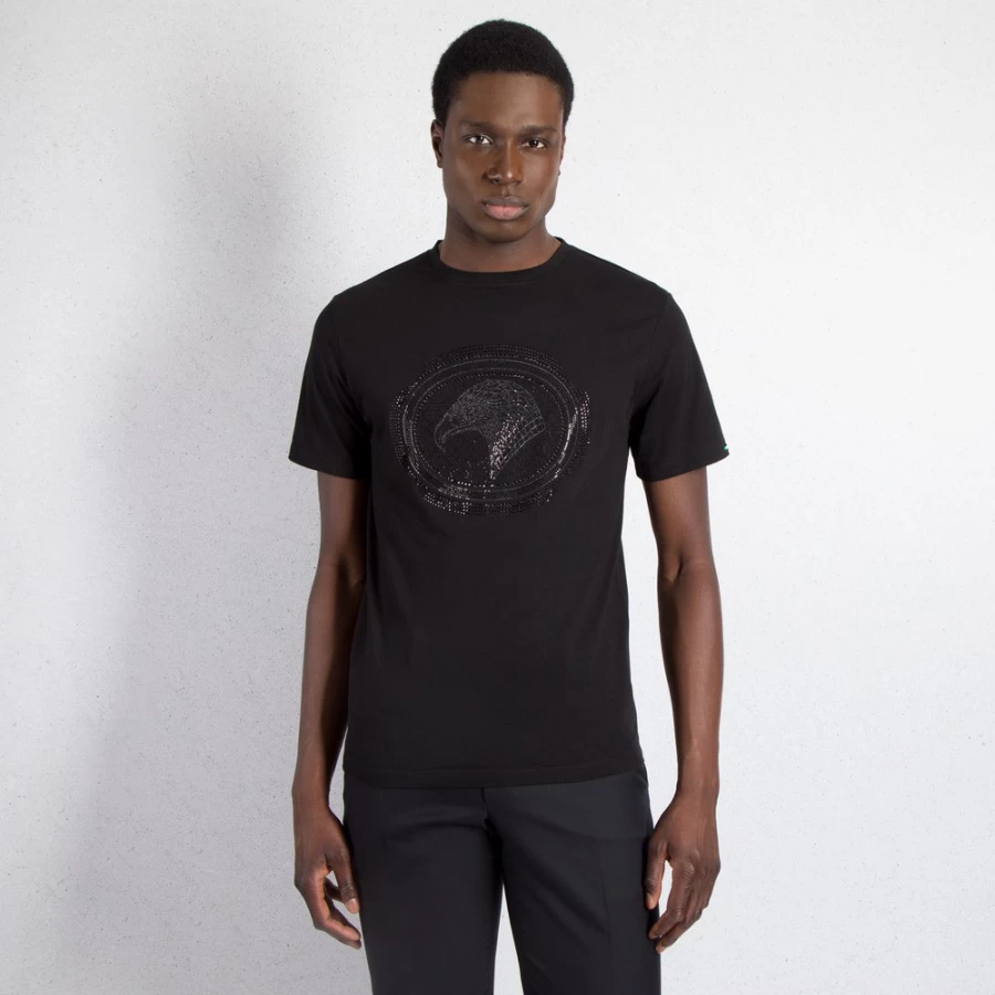 Stefano Ricci Men's Luxury Crewneck T-Shirt Premium Cotton Classic Fit