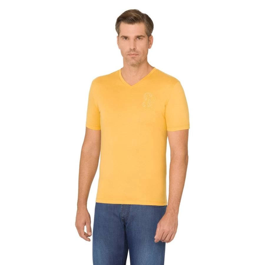 Stefano Ricci Men's Cord Crew Neck T-Shirt in Y020 Color