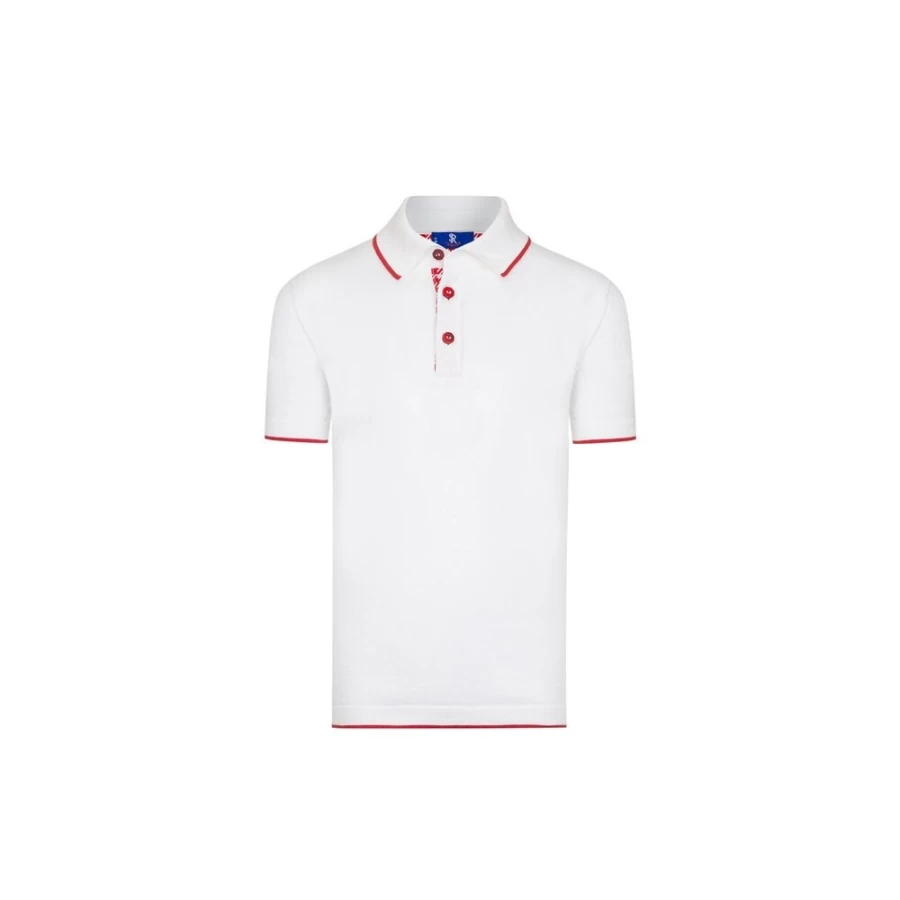 Stefano Ricci Junior Three-Button Polo Shirt for Boys | Premium Cotton Knit Top