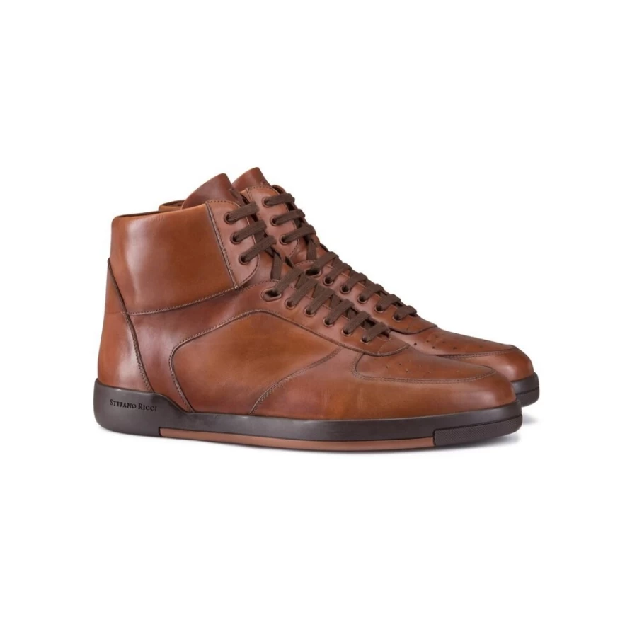 Stefano Ricci Luxury Calfskin Leather Sneakers for Men - Premium Italian Designer Shoes